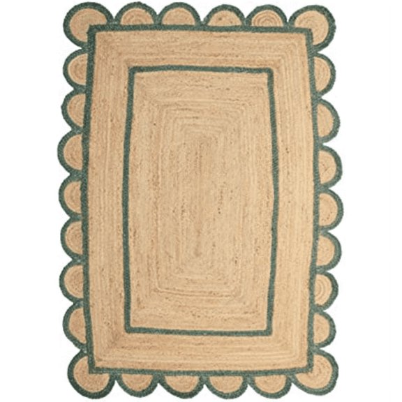 Jaipur Art And Craft Runner Scallop Hand Braided Jute Area Rug for Entryway (3x10 Sq ft)