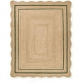 thumbnail image 1 of Jaipur Art And Craft Scallop Runner Bohemian Green, Brown Jute Area Rug (3x12 Sq ft), 1 of 5