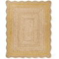 thumbnail image 1 of Jaipur Art And Craft Scalloped Bohemian Jute Area Rug Yellow, Brown Decorative Carpet (3x6 Sq ft), 1 of 5