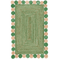 thumbnail image 1 of Jaipur Art And Craft Scalloped Jute Cotton Area Rug Hand Braided Eco Friendly Carpet (2x8 Sq ft), 1 of 6