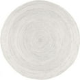 thumbnail image 1 of Jaipur Art And Craft Traditional 180x180 CM (6 x 6 Square feet)(70.20 x 70.20 Inch)White Round Jute AreaRug Carpet throw, 1 of 1