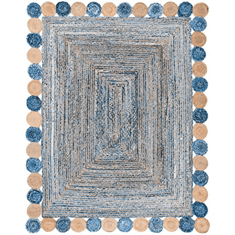 Color Jug Rug Jaipur Art And Craft Traditional Multi Color Jute Cotton Denim Runner ...