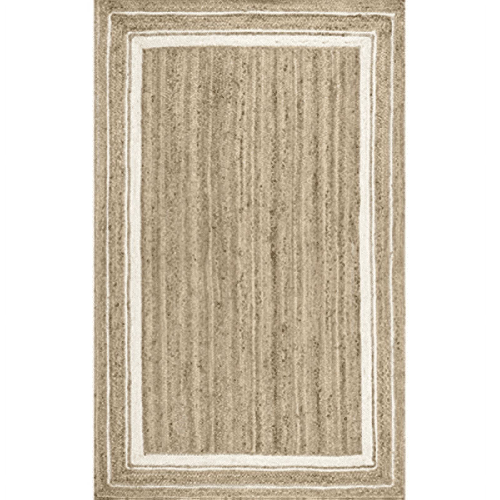 Rectangle Rug 2x6 Jaipur Art And Craft White Border Handmade Rectangle Braided Reversible ...