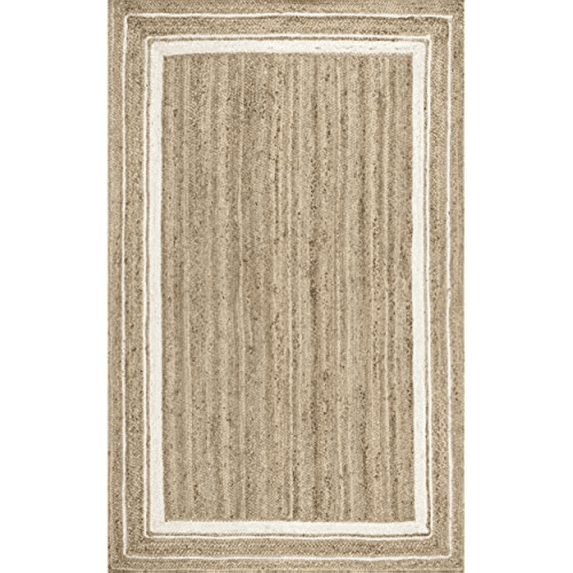White Boarder Rug Jaipur Art And Craft White Border Handmade Rectangle Braided Reversible ...