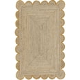 thumbnail image 1 of Jaipur Art And Craft Yellow Border Jute Area Rug Rectangle Hand Braided Floor Carpet (2x3 Sq ft), 1 of 7