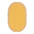 thumbnail image 1 of Jaipur Art And Craft Yellow with Beige Border Handmade Oval Braided Reversible Jute Area Rug Rug Size - (8x11 Sq Feet), (96x132 Inches), (240x330 CM), 1 of 9