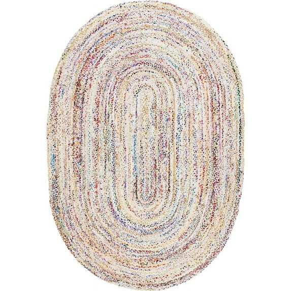 Jaipur Art And Craft Ivory Handmade Boho Reversible Pure Cotton Area Rug Decorative Floor Carpet Rug Size - (2.6x8 Sq Feet), (31x96 Inches), (78x240 CM)