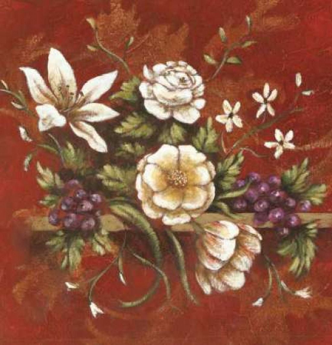 Jaipur Blossoms II Canvas Art - Fiona DeMarco (24 x 24)