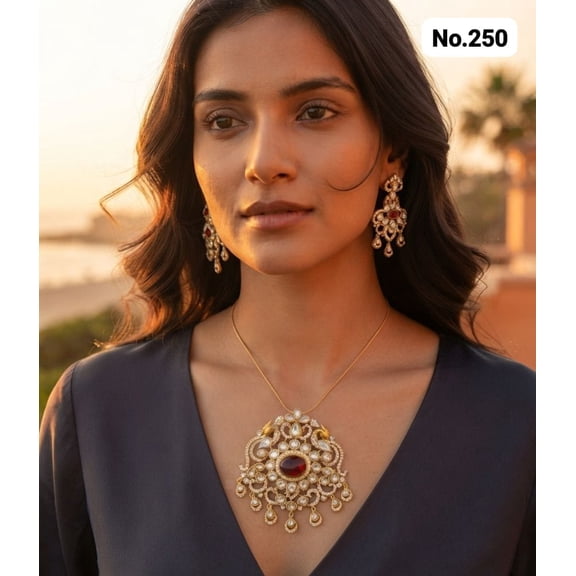 Jaipur Jewellery - Gold Plated 3 Layer Pearl Mala Necklace Set For Women Party Wear