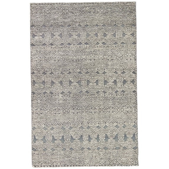 Jaipur Living Abelle HandKnotted Medallion Gray White Area Rug 5'X8'
