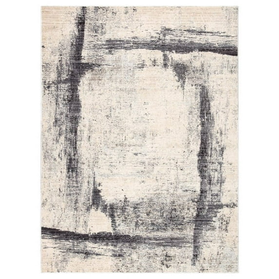 Jaipur Living Hanson Abstract Ivory Gray Area Rug 3'11"X5'7"