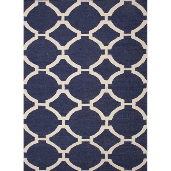 Jaipur Living Maroc 2' x 3' Flat Weave Wool Rug in Blue and Ivory