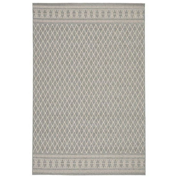 Jaipur Living Vella Indoor/ Outdoor Trellis Light Gray/ Cream Area Rug (8'6"X11'6")