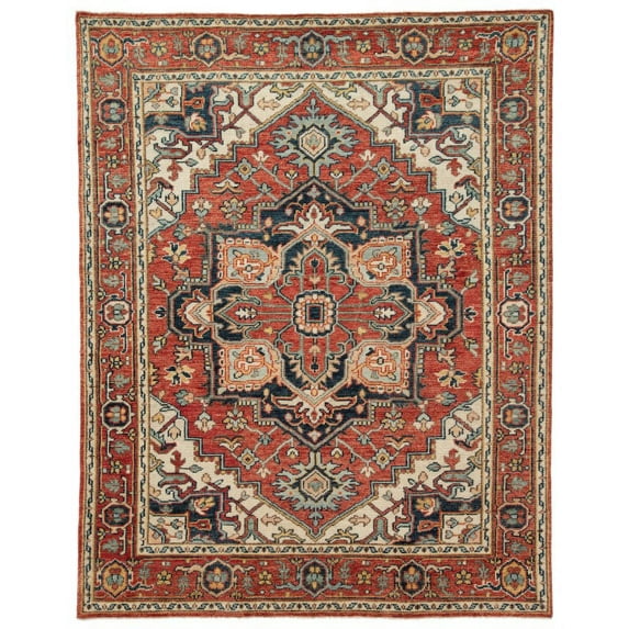 Jaipur Living Willa HandKnotted Medallion Red Multicolor Area Rug 8'6"X11'6"