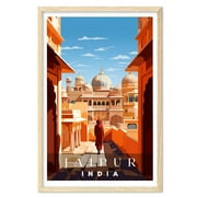 Jaipur Poster, India Poster, India Wall Art, Vintage Travel Posters, Travel Wall Art, City Wall Art, India Gift, Travel Print, Travel Gift (Unframed), 11″ x 14″