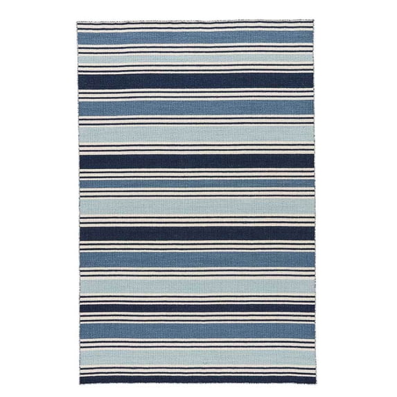 Jaipur Pura Vida Salada Flat Weave Stripe Pattern Wool Handmade Rug
