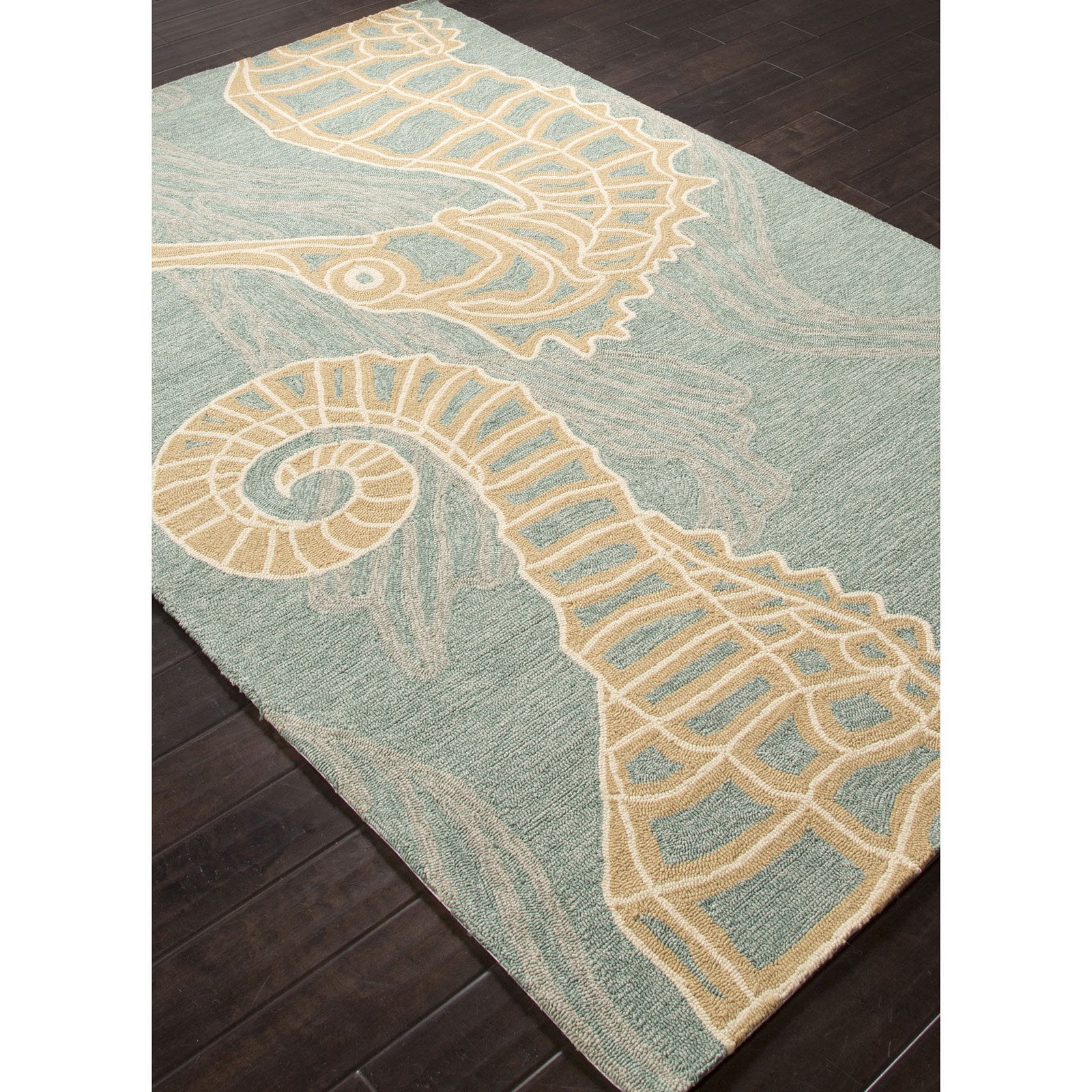 Jaipur Rugs Coastal Lagoon Sea Horsing Around Indoor/Outdoor Area Rug