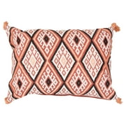 Jaipur Tribal Cotton and Linen Decorative Pillow - Orange