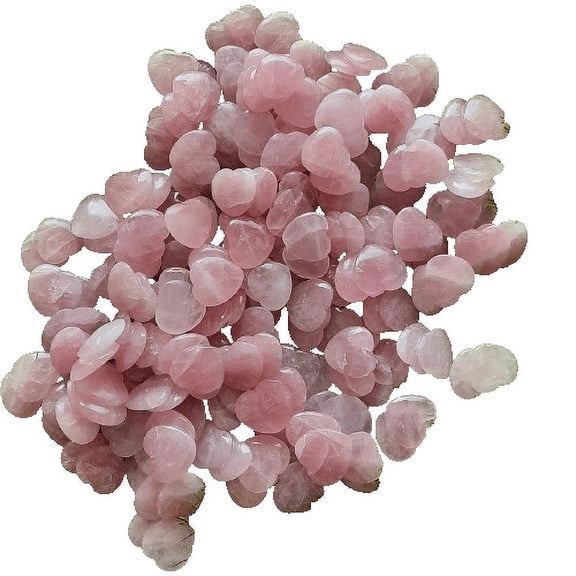 Jaipurcrystalcare Pink Quartz Carved Heart (0.3 lb)