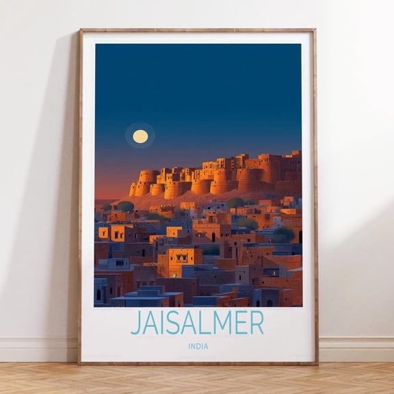 Jaisalmer India Historic Sandstone Print, Unframed Paper Print Size 16x24