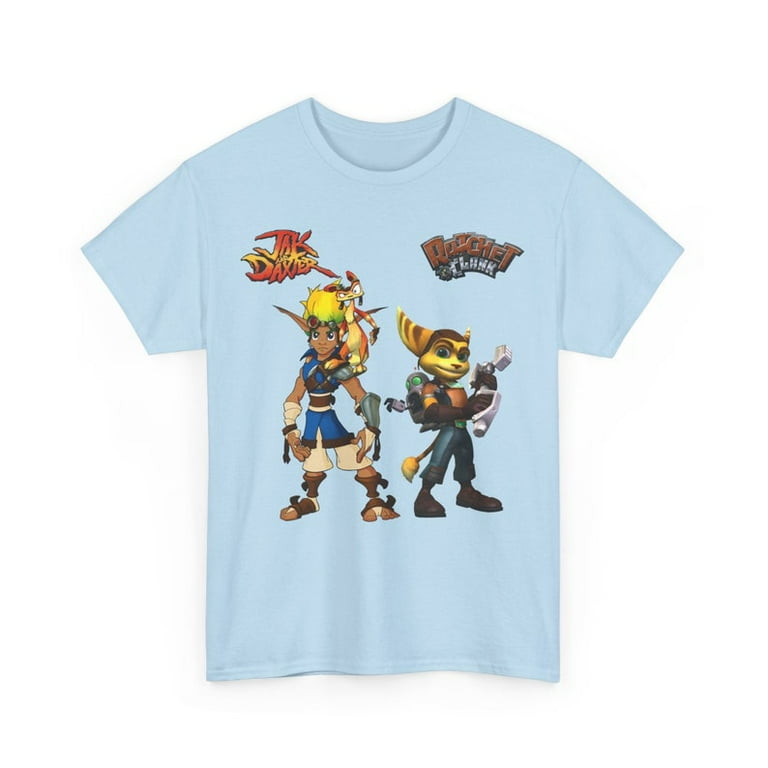 Jak and Daxter and Ratchet and Clank t-shirt Light Blue Color 