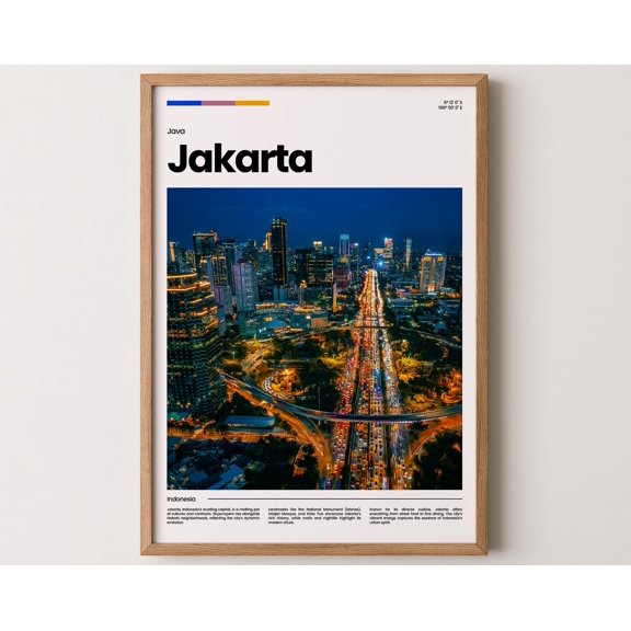Jakarta Poster Jakarta Print Jakarta Photo Jakarta Art Java Poster Java Print Travel Poster Gift Art