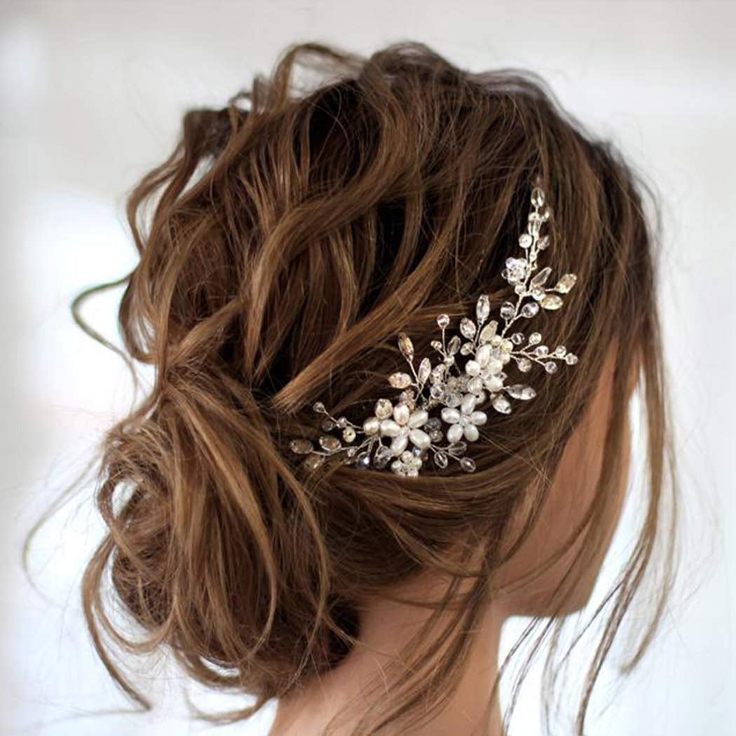 Jakawin Bride Hair Comb Flower Girls Bridal Hair Hair for Women and Girls HC034 - Walmart.com