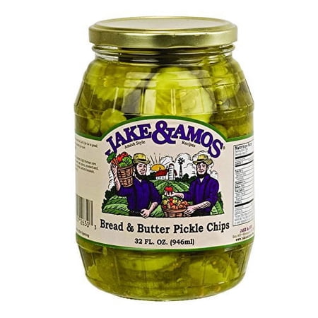Jake & Amos Bread & Butter Pickle Chips, 2-Pack 33 oz. Jars