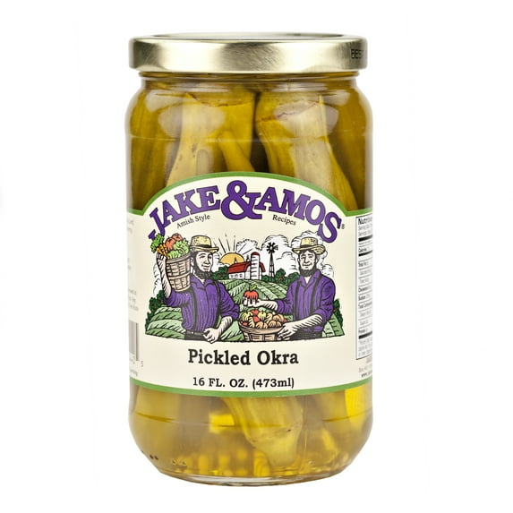 Jake & Amos Pickled Okra, 2-Pack 16 oz. Jars
