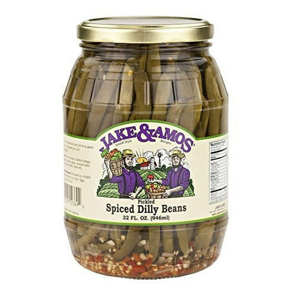 Jake & Amos Pickled Spiced Dilly Beans 32 Oz. (2 Jars)