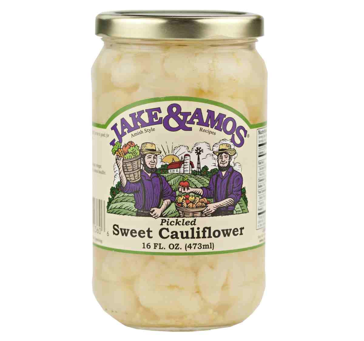 Jake & Amos Pickled Sweet Cauliflower, 3-Pack 16 oz. Jars