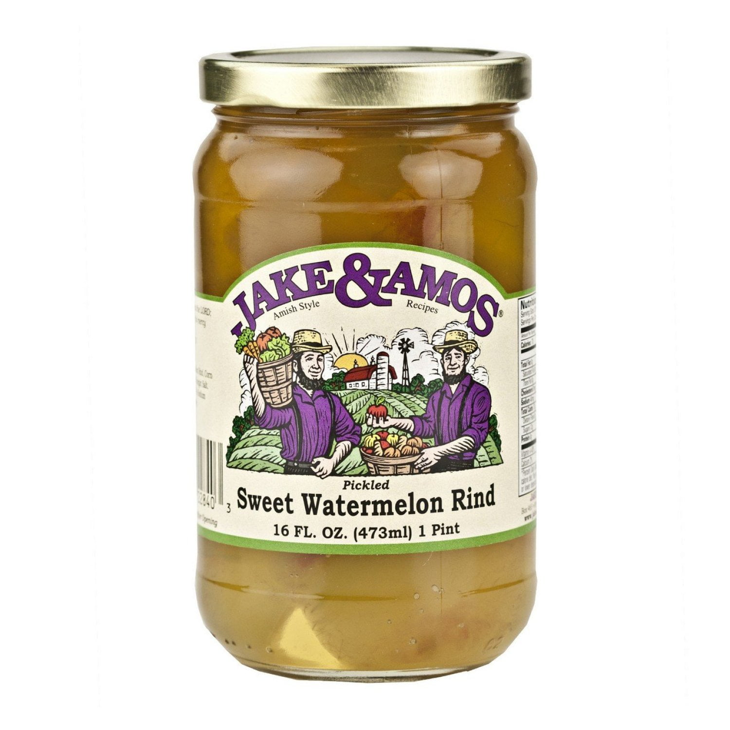 Jake & Amos Pickled Sweet Watermelon Rind, 16 Oz. Jar - Walmart.com