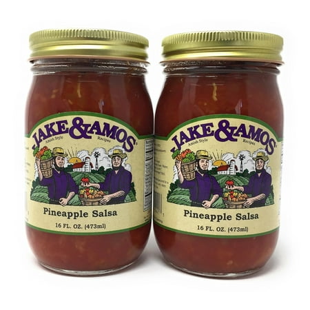 Jake & Amos Salsa Pineapple, 2-Pack 16 oz. Jars