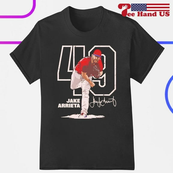 Jake Arrieta Philadelphia outline signature shirt
