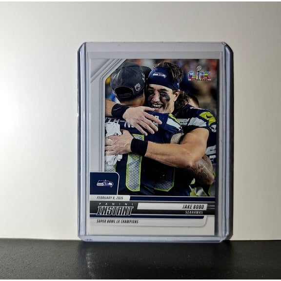 Jake Bobo 2026 Panini NFL Super Bowl LIX Champions #30 Card Seattle Seahawks