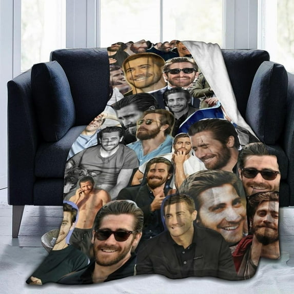 Jake Gyllenhaal Blanket Soft and Warm Lightweight Fluffy Throws Blankets Rug Carpet Gift for Beach Yoga Bedroom Living Room Decoration Sofa Camping Trip Dorm Decor All Season
