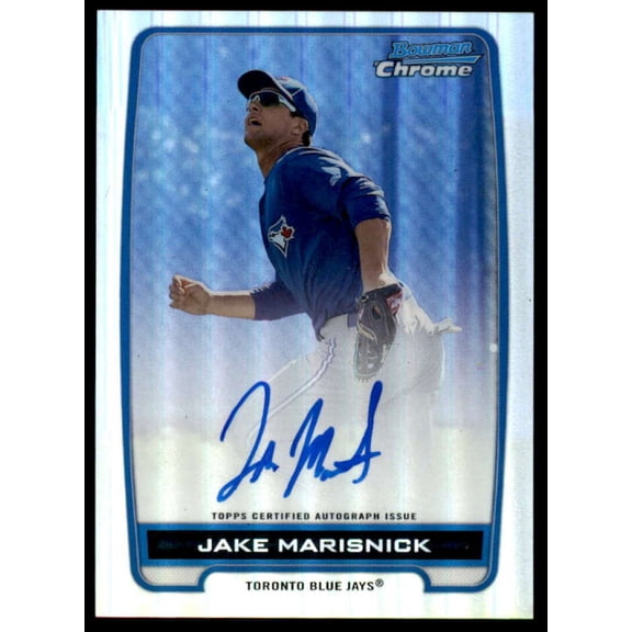 Jake Marisnick Rookie Card 2012 Bowman Chrome Prospect Autographs Refractors #JM