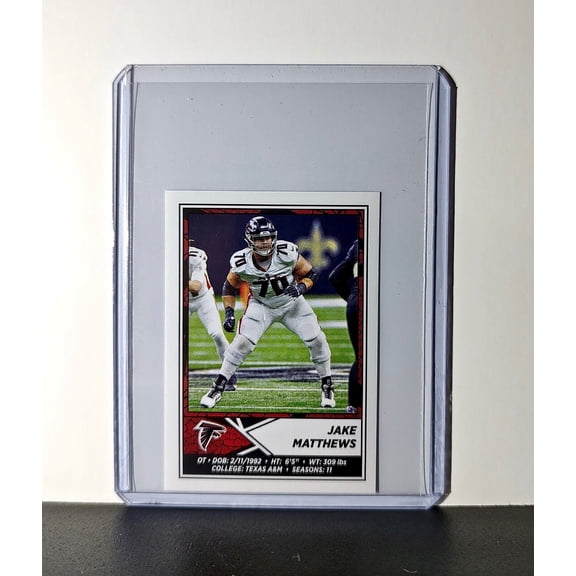 Jake Matthews 2024 Panini NFL Sticker #432 Atlanta Falcons