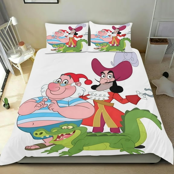 Jake And The Never Land Pirates Themed Bed Sheet Set Three Piece Set 53x79 Inches Comfortable And Skin Friendly Unique Design Creating A Star Studded Night