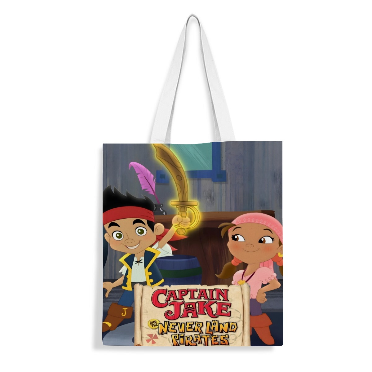 Jake And The Never Land Pirates theme Canvas Tote Bag For Women Jake And The Never Land Pirates theme Canvas Tote Bag For Women