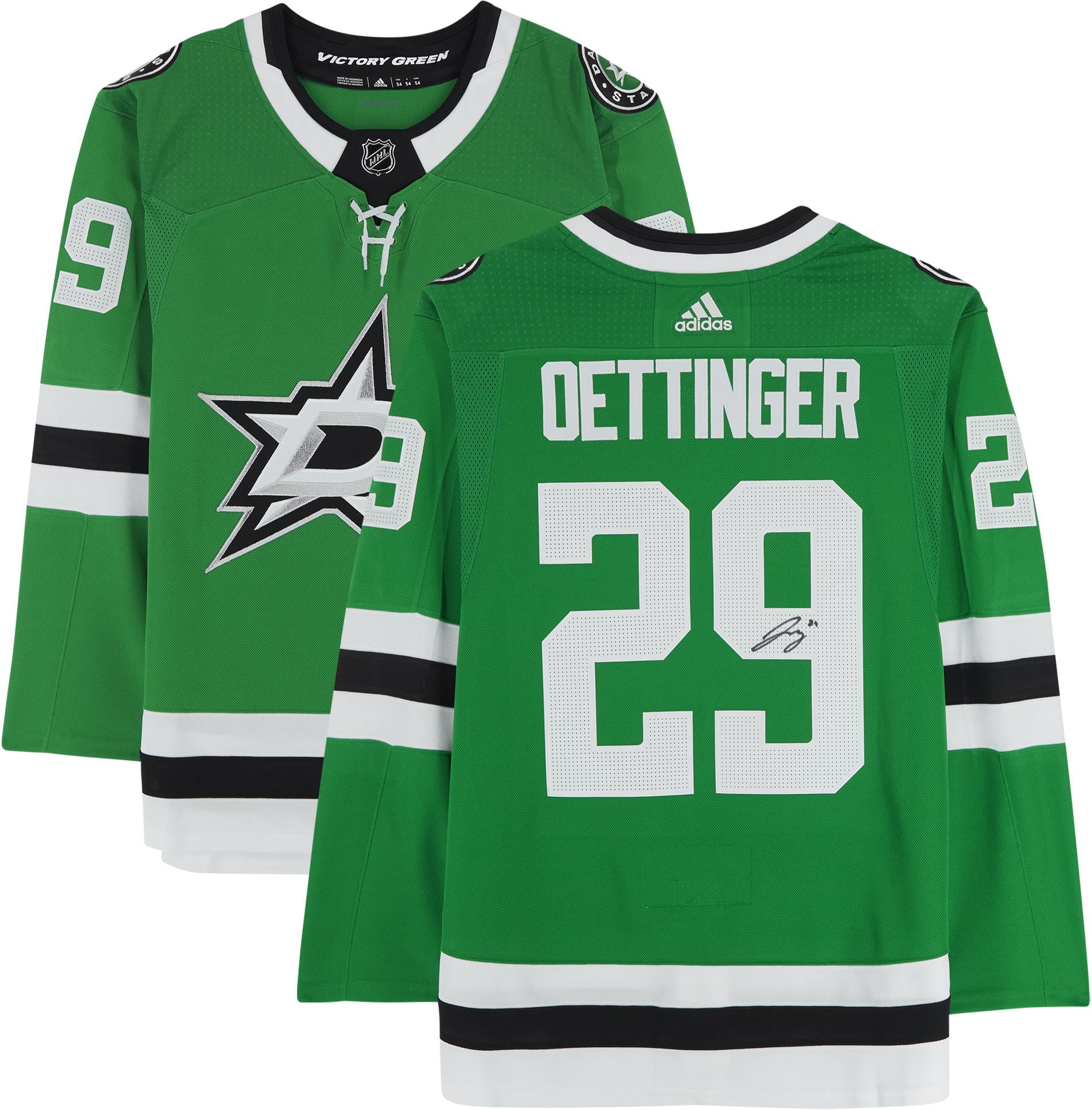 Jake Oettinger Dallas Stars Autographed Green Adidas Authentic Jersey - Fanatics Authentic Certified