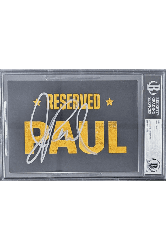 Jake Paul Signed Reserved Sign from Tyson vs Paul Press Conference Fight Beckett