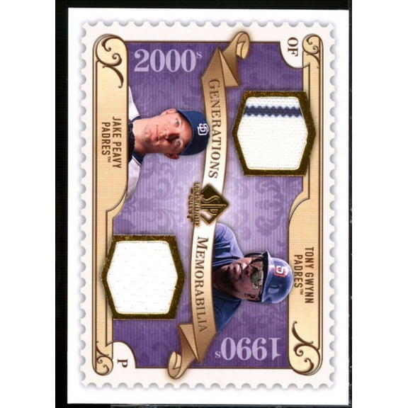 Jake Peavy/Tony Gwynn 2009 SP Legendary Cuts Generations Dual Memorabilia #GMSD
