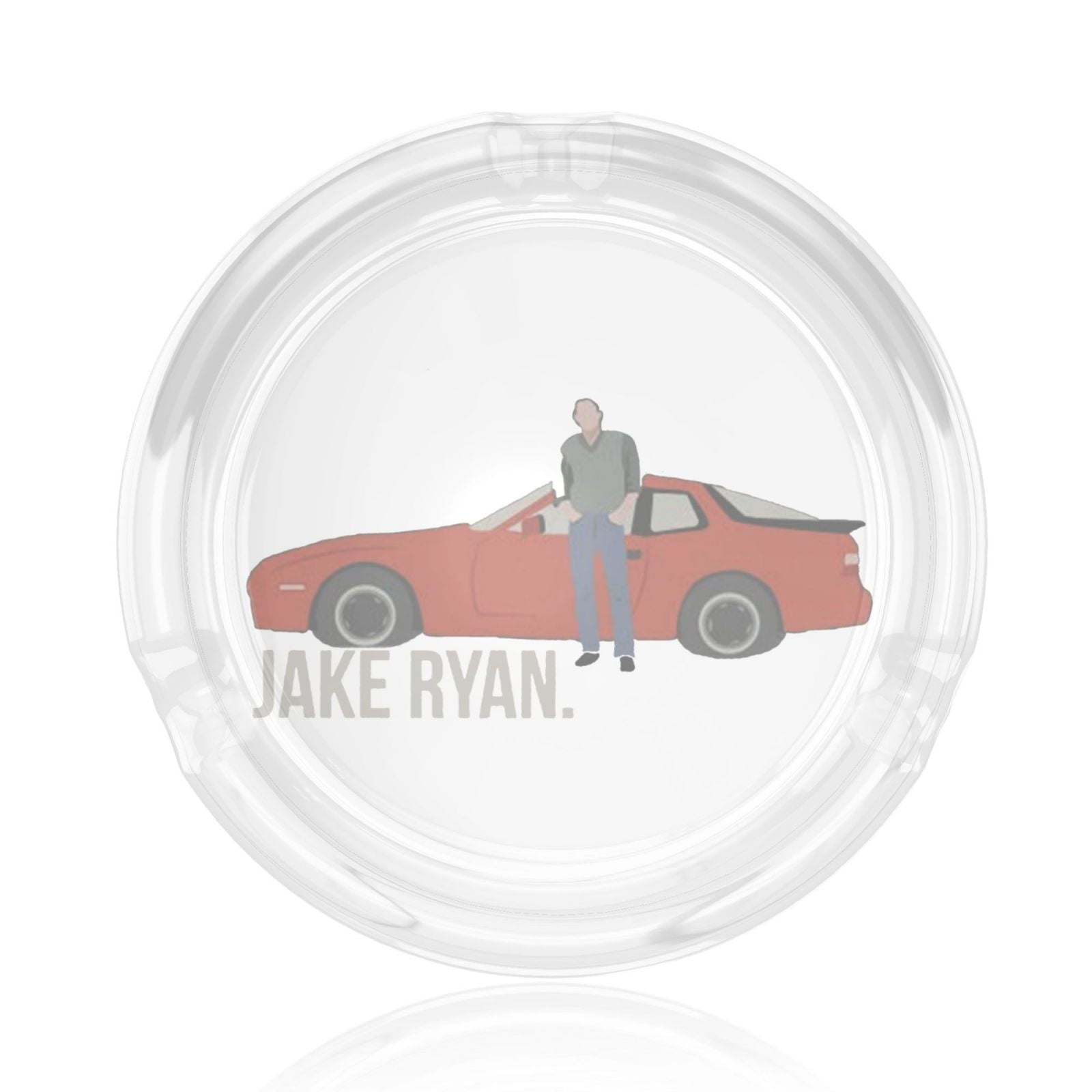 Jake Ryan Car Round Glass Ashtray 3d Printing For Indoor And Outdoor