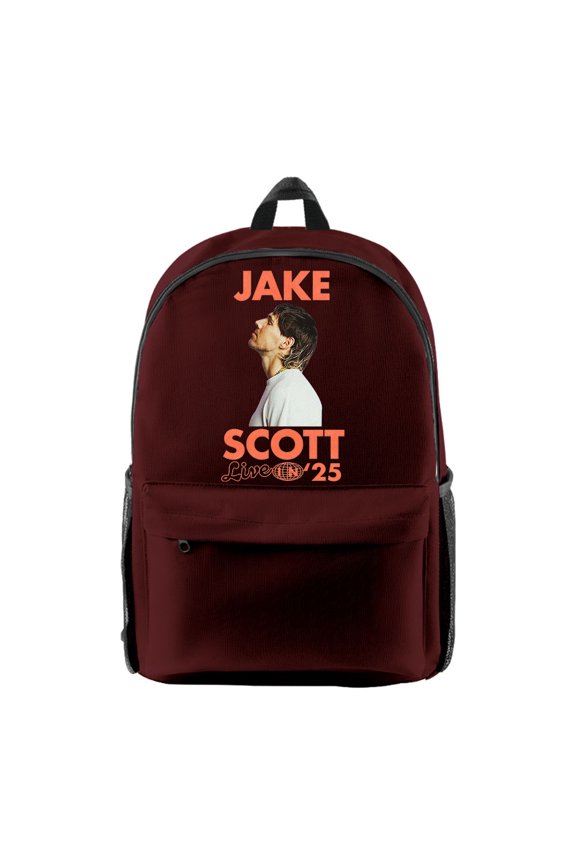 Jake Scott On Tour Live In 2025 Backpacks Unisex Zipper Daypack Fashion Travel Bag