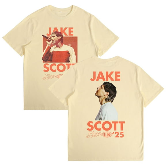 Jake Scott On Tour Live In 2025 Cotton Tshirt Fashion Short Sleeve Unisex Tops Tees