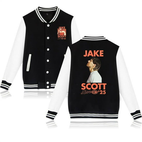 Jake Scott On Tour Live In 2025 Jackets Vintage 90s Baseball Uniform Hip Hop Coat