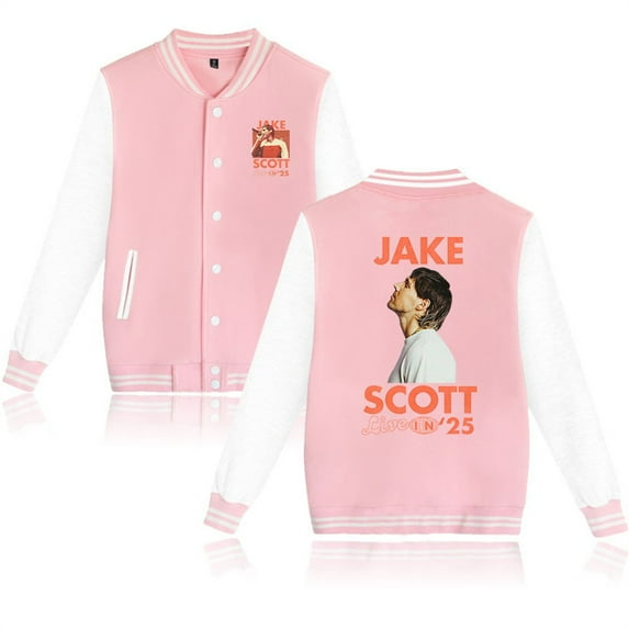 Jake Scott On Tour Live In 2025 Jackets Vintage 90s Baseball Uniform Hip Hop Coat