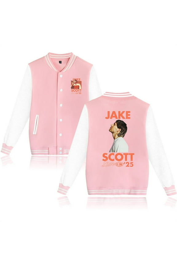 Jake Scott On Tour Live In 2025 Jackets Vintage 90s Baseball Uniform Hip Hop Coat