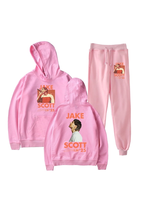 Jake Scott On Tour Live In 2025 Sweatsuit Casual Fashion Hoodies Jogger Pants Sets